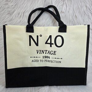 40th Birthday Vintage N40 Canvas Tote Bag & Cosmetic Bag & Poster